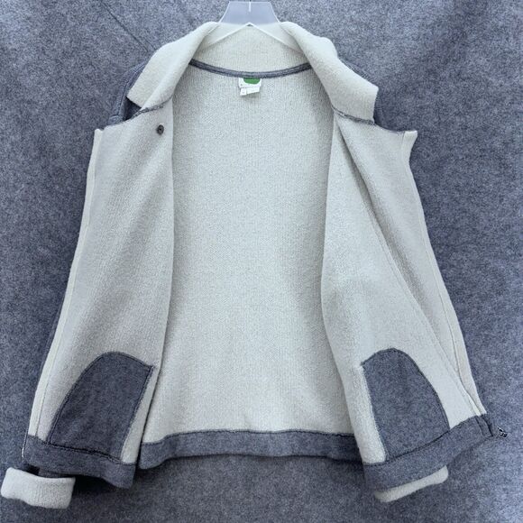 Anthropologie Womens Moto Alpaca Wool Cardigan Sz XL Gray Cabincore Luxe Lounge - Picture 7 of 14